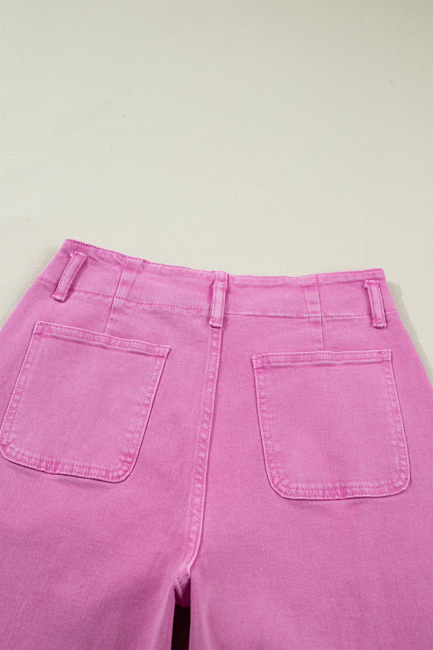Mist Green 2-Button High Waist Flared Bottom Jeans
