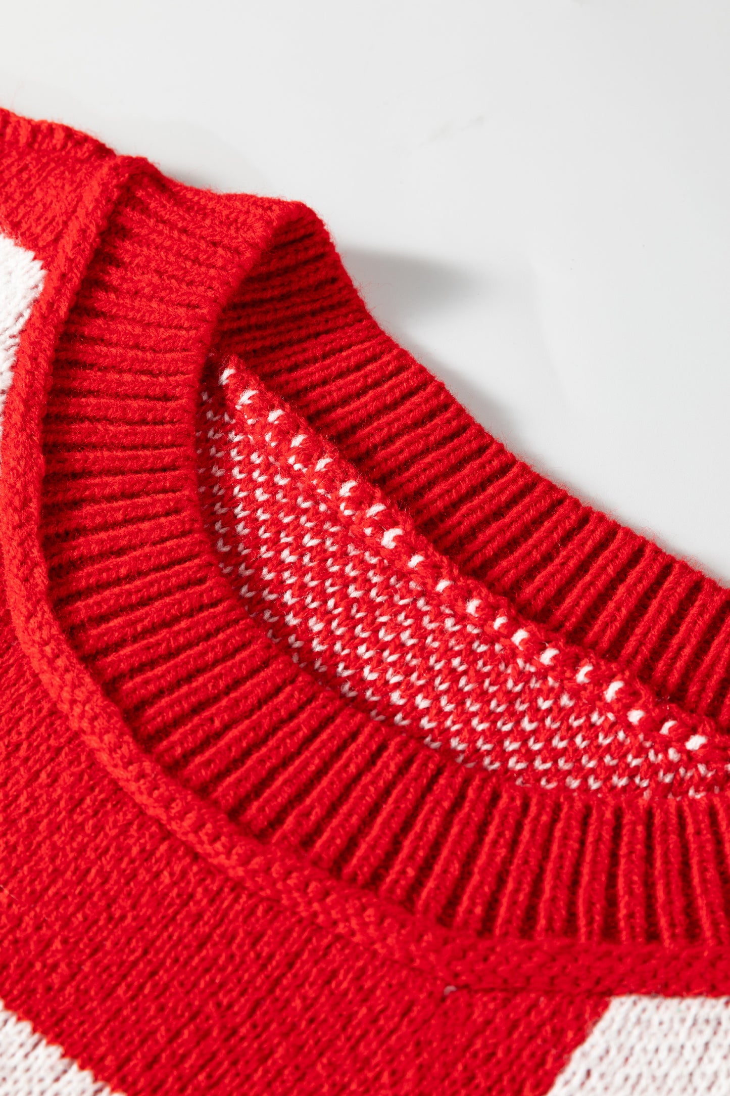 Pink Checkered Bishop Sleeve Sweater