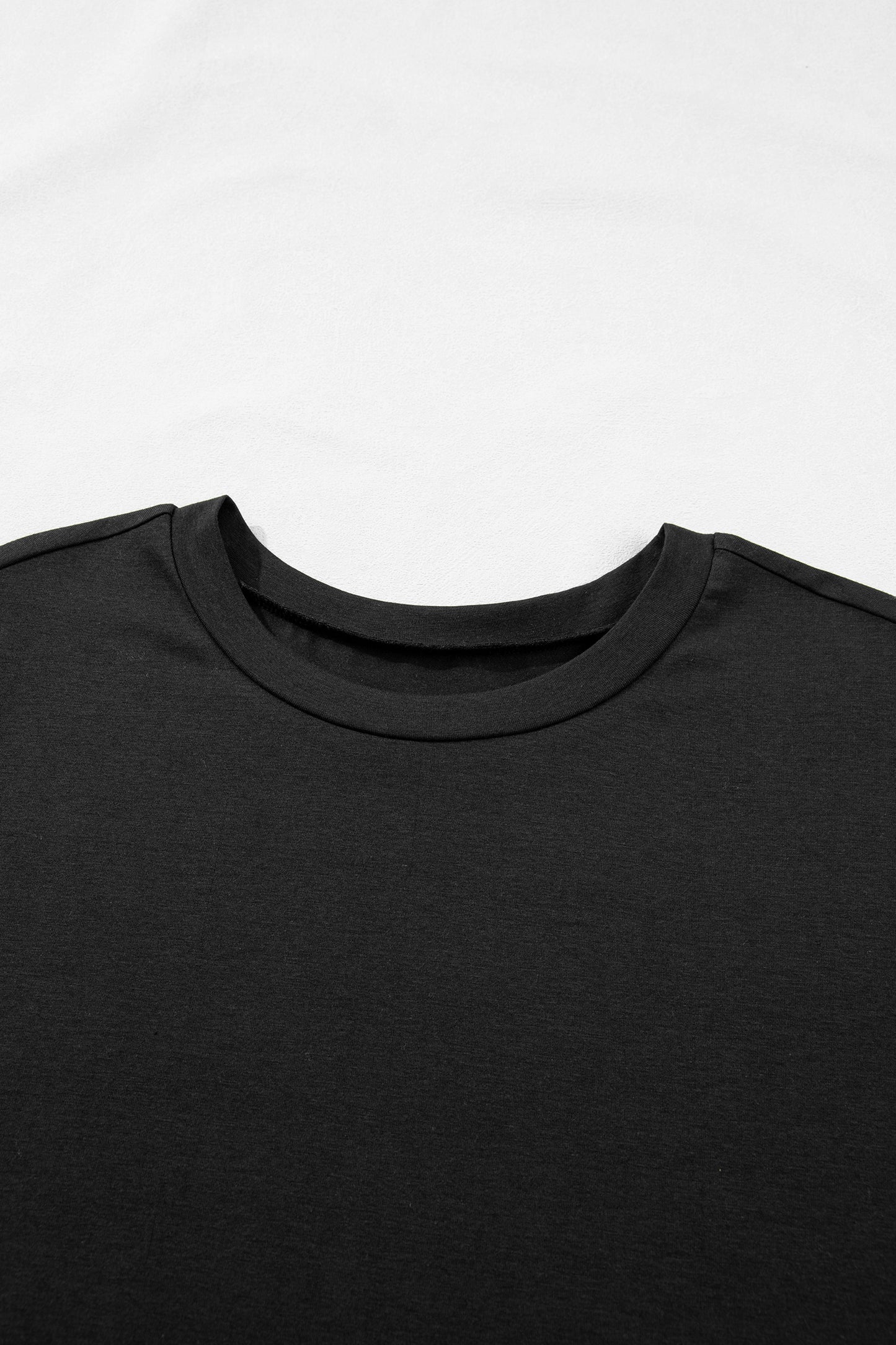 Black Plus Size Lace Hem Patchwork T Shirt Midi Dress