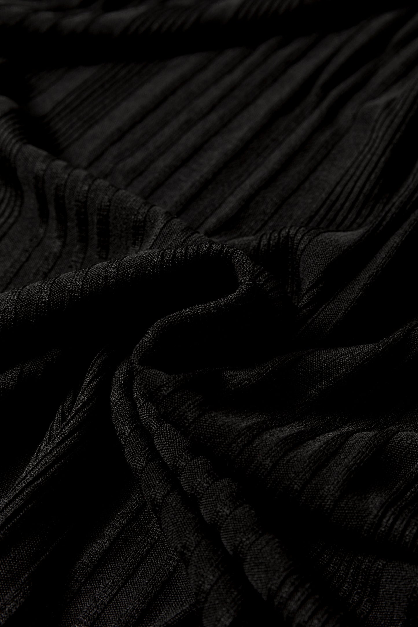 Black Ribbed Open Front Knitted Top with Pockets