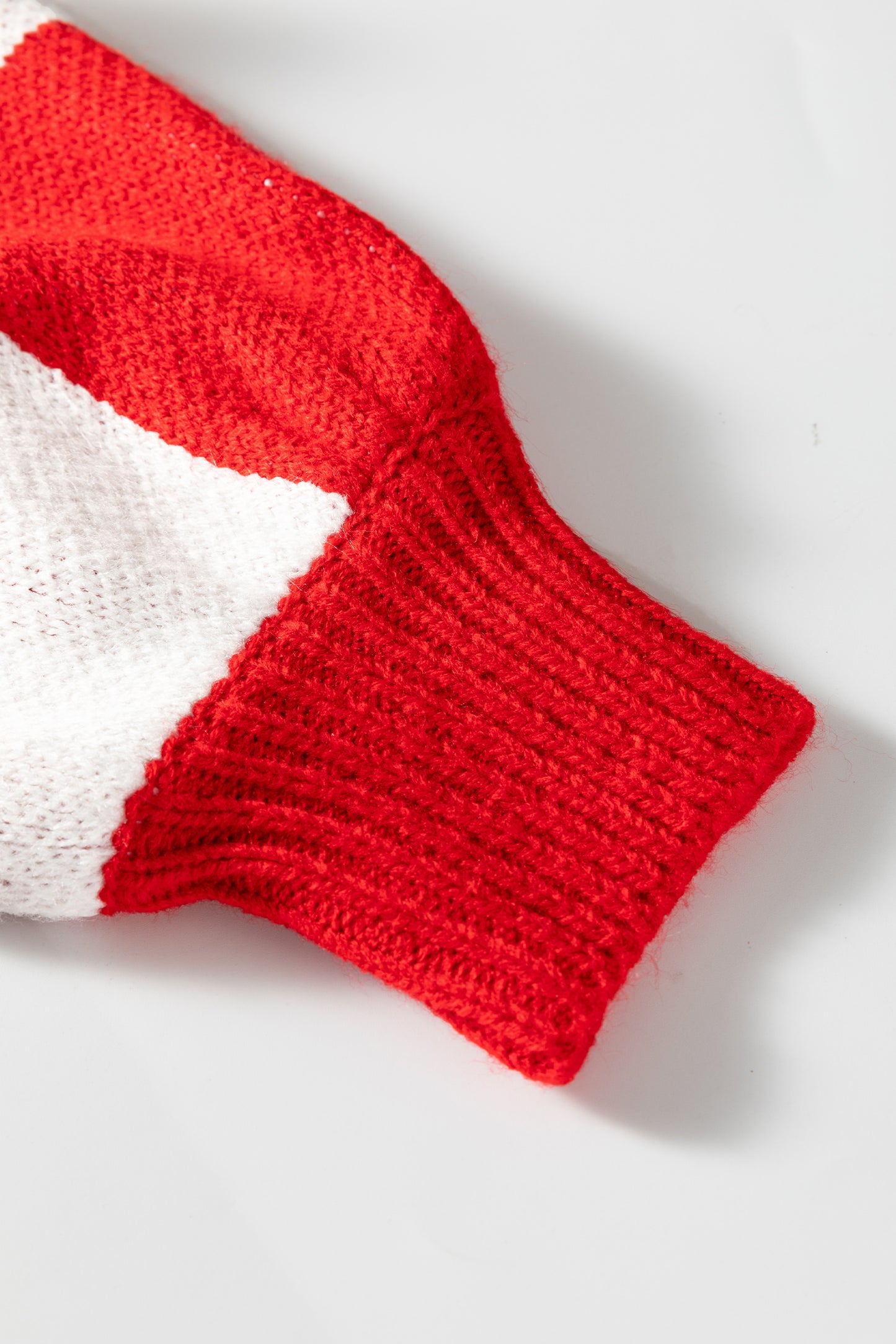 Pink Checkered Bishop Sleeve Sweater