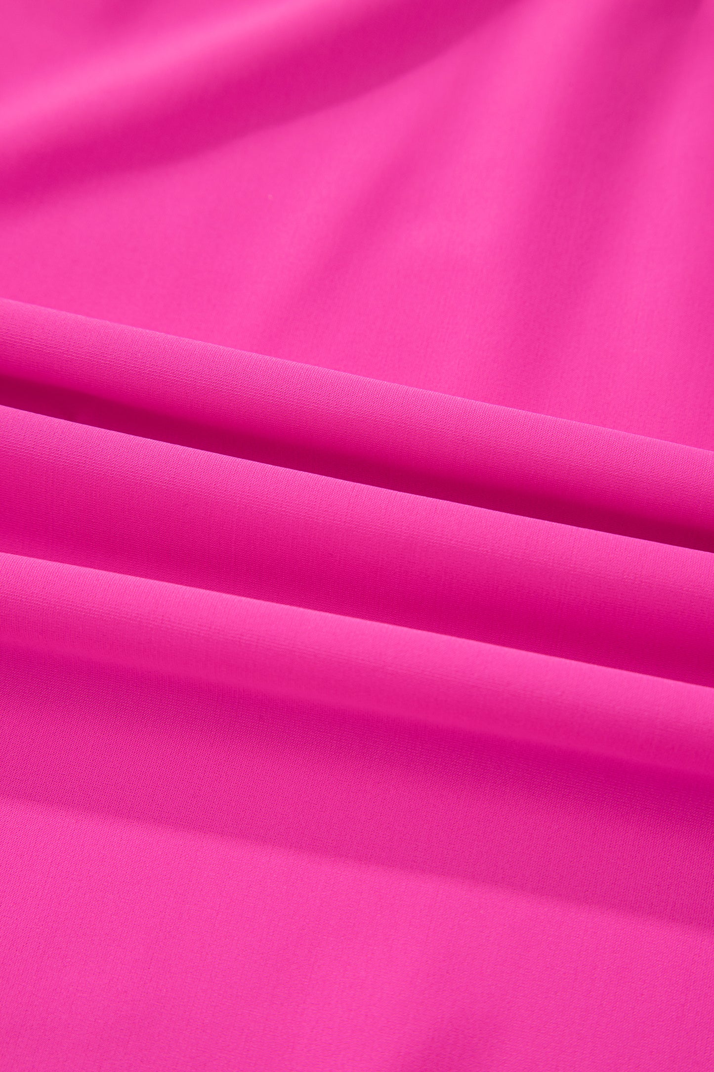 Rose Red Contrast Trim Neckline Active Shorts Attached One Piece Swim Dress